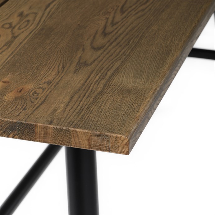 Jídelní stůl TABLON (180x90 cm / 220x90 cm) — masiv, hnědá