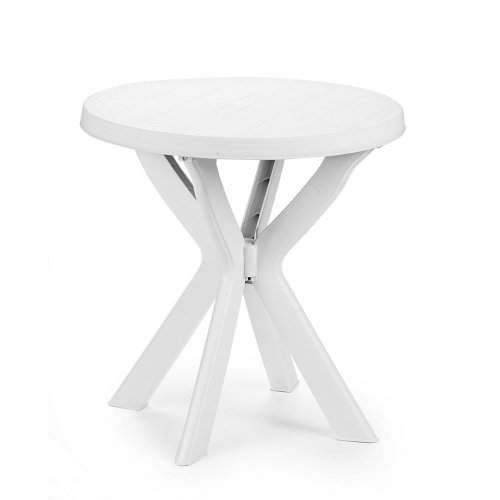Zahradní stolek CANO — plast, bílá - Barevné provedení plastu: Bílá