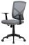 Kancelářská židle na kolečkách MESH – šedá, s područkami, nosnost 110 kg