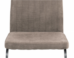 Jídelní židle VENNY — kov, béžová látka, dekor broušená kůže