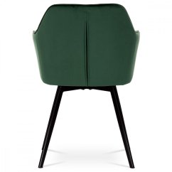 Jídelní otočné křesílko YELD — kov, látka, zelená Autronic