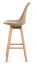 Barová židle TEMUCO — masiv buk, béžová