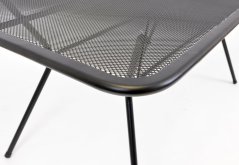 Zahradní stůl PATIO –  kov, černá, drátěný design, 160x90 cm