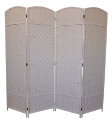 Paravan MANIRI II — dřevo, papír, bílá