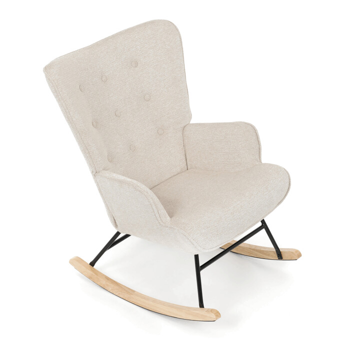 Hojdacie kreslo YAO – béžová, látka, ergonomický dizajn Autronic