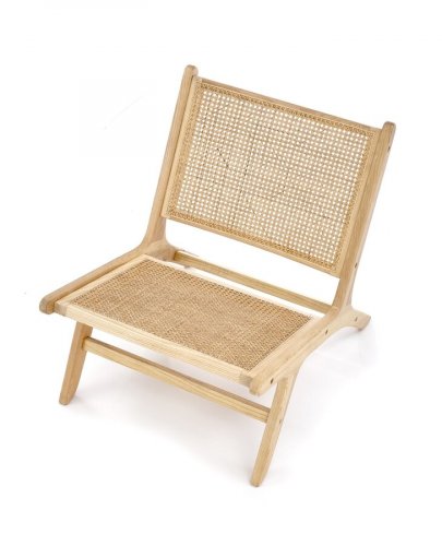 Zahradní židle FODEN II — masiv, přírodní ratan