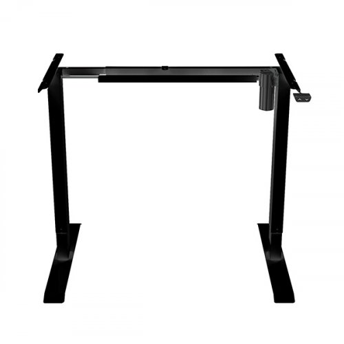Elektricky výškově nastavitelný stůl POWERO — včetně desky, buk, černá, 75×140 cm