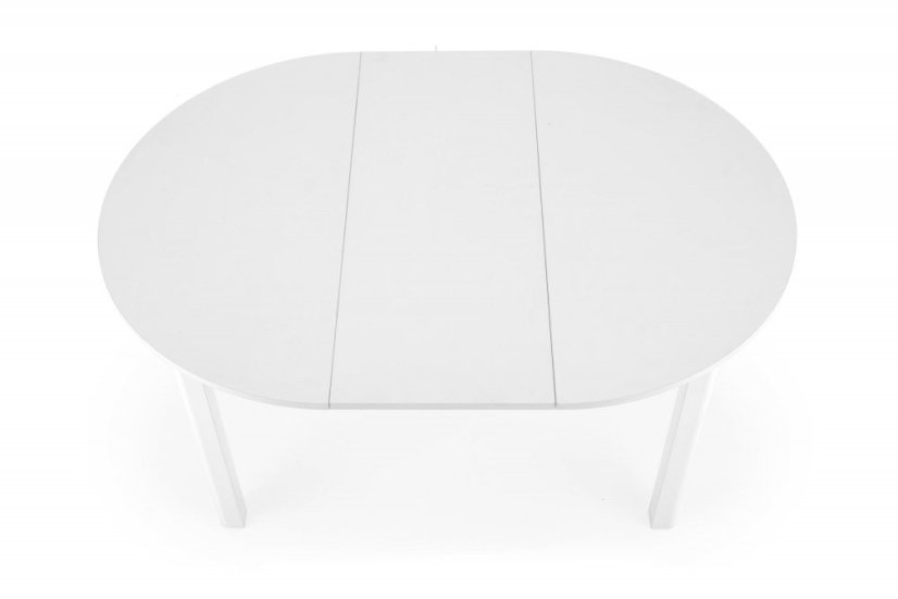 Jídelní kulatý rozkládací stůl RINGO – 102x102x76 (+40) dřevo, bílá Halmar