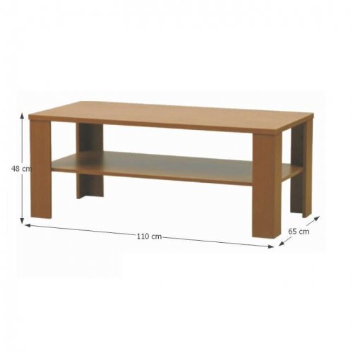 Konferenční stůl INTERSYS — 110x65x48 cm, více barev - Barva dřeva INTERSYS: Švestka