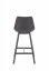 Barová židle RIPLEY – plast, kov, černá
