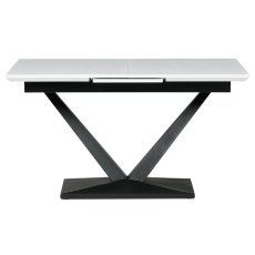 Jídelní rozkládací stůl TAVILO — 140x85x78 cm (rozklad +40 cm),  MDF, bílý