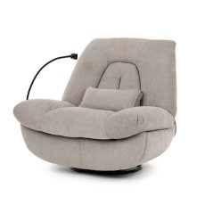 TV polohovací křeslo s elektrickým zabudovaným ovládáním LUXION  — béžová látka, nosnost 160 kg Autronic