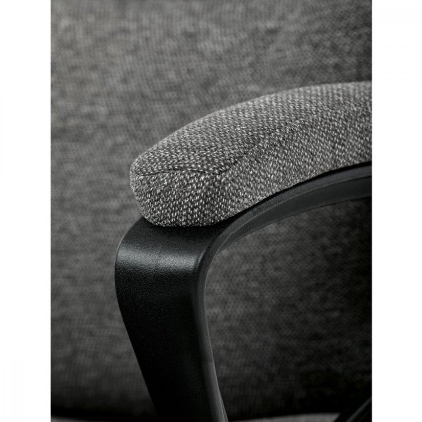 Kancelárske kreslo EZRA — kov, látka, sivá