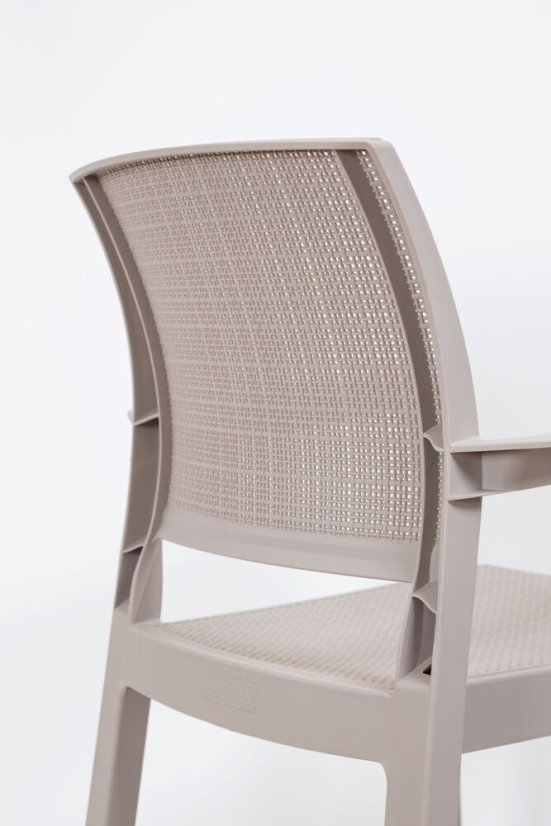 ALBA plastové křeslo - šedá