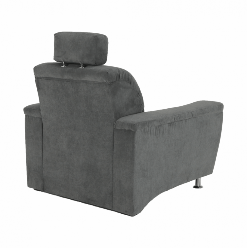 Relaxační křeslo SANTIAGO—  látka, šedá Kondela