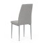 Jedálenská stolička LENA s sivým poťahom a šedými kovovými nohami