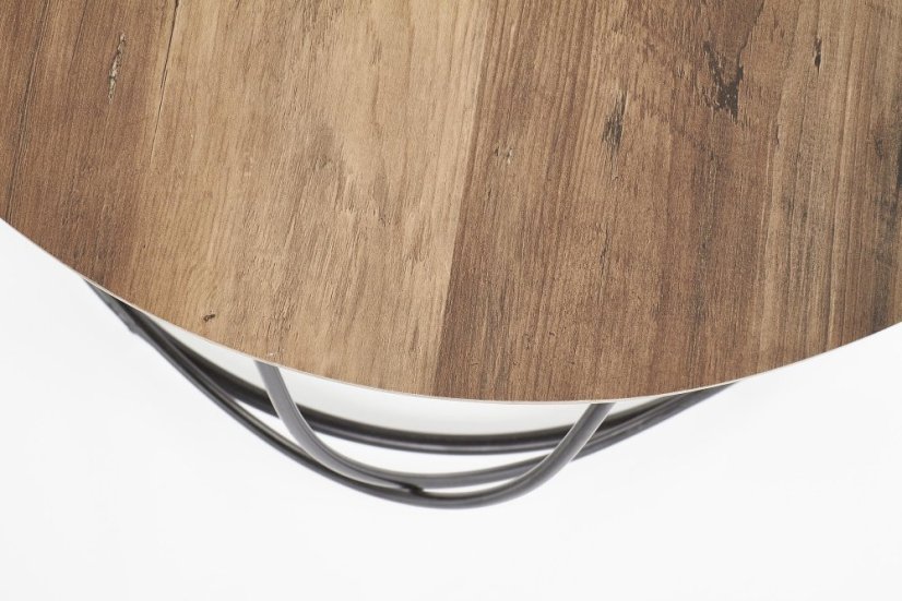 Konferenčný stolík NUBIRA - MDF, oceľ, čierna / orech