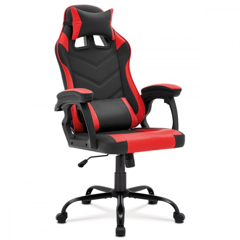 Herní židle RACER PRO – ekokůže, červená/černá