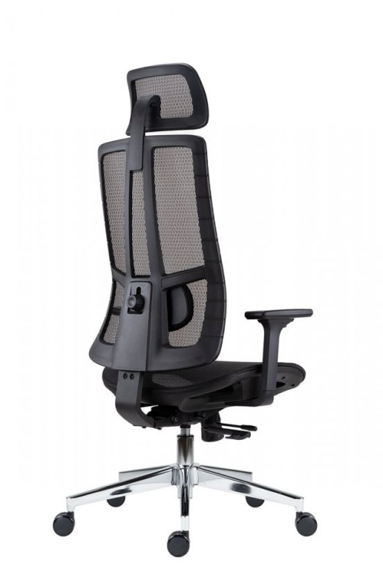 Kancelárska ergonomická stolička RUBEN — sieťovina, čierna, nosnosť 150 kg
