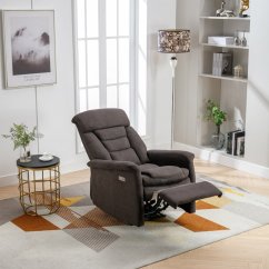 TV kreslo MAGNUM s elektrickým polohovaním — látka, hnedá