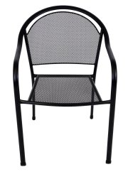 Zahradní křeslo ONYX– kov, stohovatelné, černá