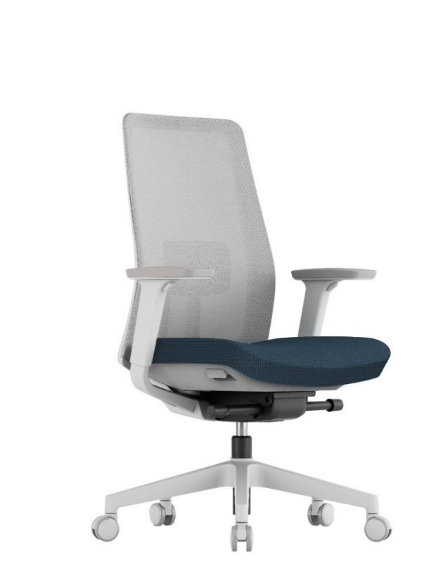 Kancelárska ergonomická stolička OFFICE More K10 W — viac farieb - K10 white - barevné varianty: Sivá