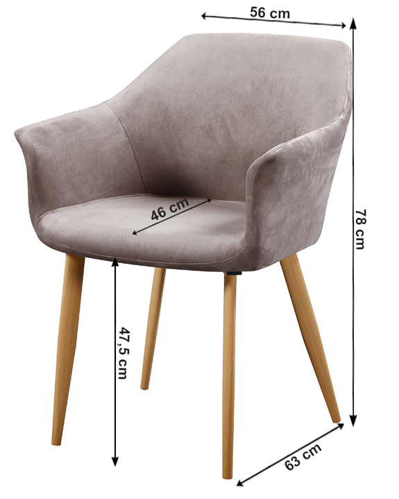 Designové jídelní křesílko ODOVEL — látka, kov/buk, více barev - Barevné provedení křesla ODOVEL: Mentolová/bukové nohy
