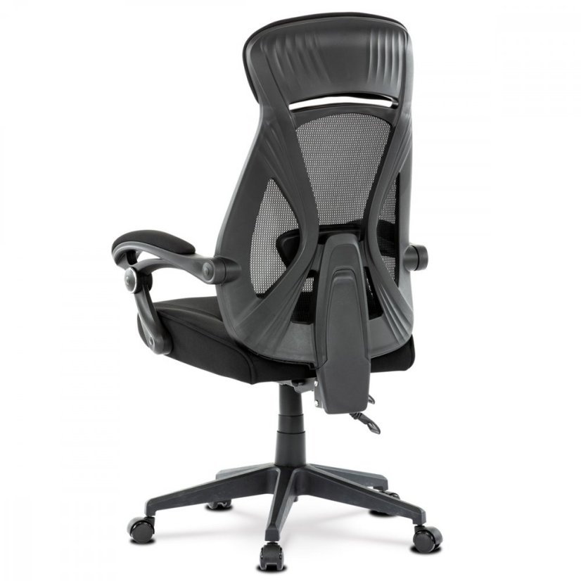 Kancelárska ergonomická stolička FOREX – látka, sieť, čierna