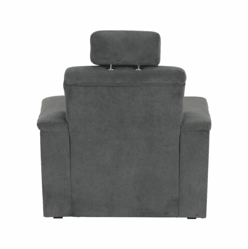 Relaxační křeslo SANTIAGO—  látka, šedá Kondela