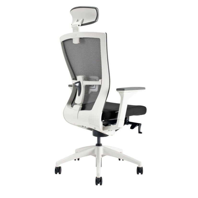 Kancelárske kreslo na kolieskach Office More MERENS WHITE SP – s podrúčkami a opierkou hlavy - Čalúnenie Merens: Zelená BI 203