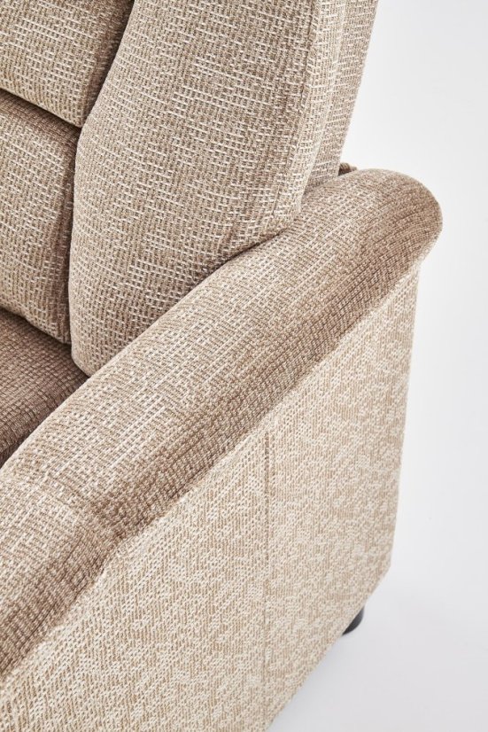 Polohovacia TV kreslo JORDAN - látka, béžová