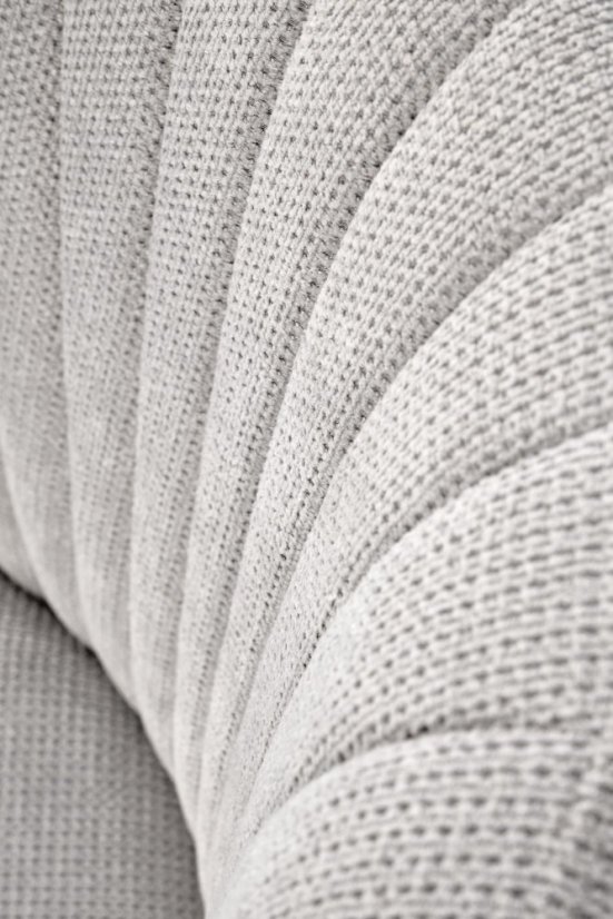 Jedálenská stolička MERMA — oceľ, látka, šedá