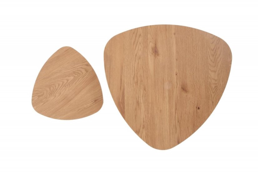 Set konferenčních stolků NICEA 2 — zlatý dub / černá Halmar