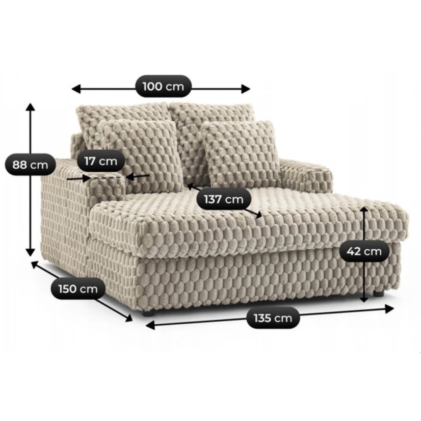 Béžové křeslo KOBEL – Elegance a pohodlí pro váš domov Mebel Elite