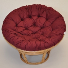 Relaxační papasan ARTEMIS — ⌀115 cm, ratan, látka, medová / více barev