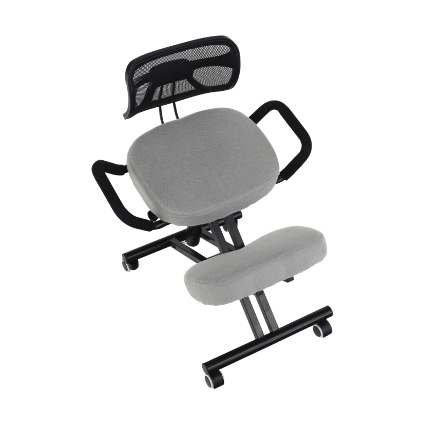 Ergonomická kľakačka RUFUS – Čierna, Látkový poťah
