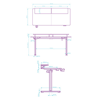 ULTRADESK HIGHLANDER XXL Bílý pracovní stůl s elektrickým nastavením