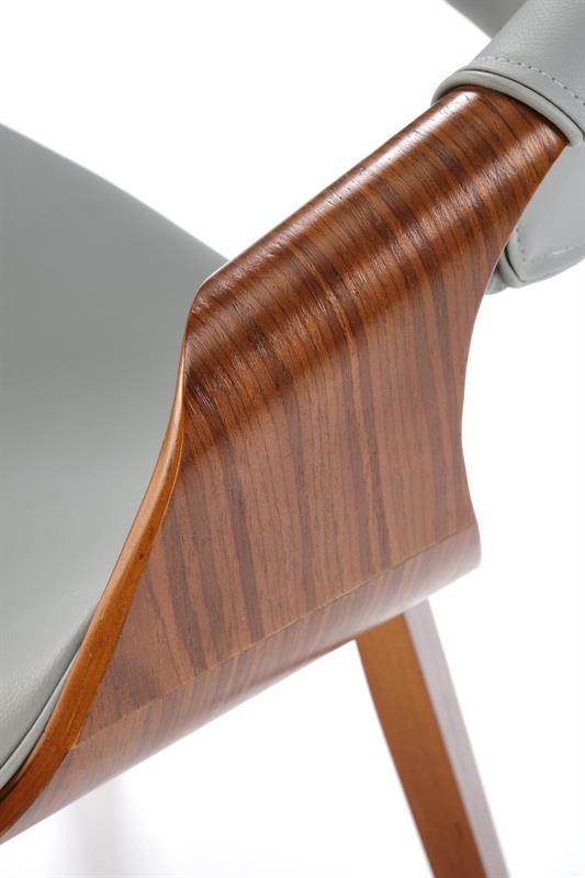 Jedálenské kreslo JARED — ekokoža, dekor orech / sivá