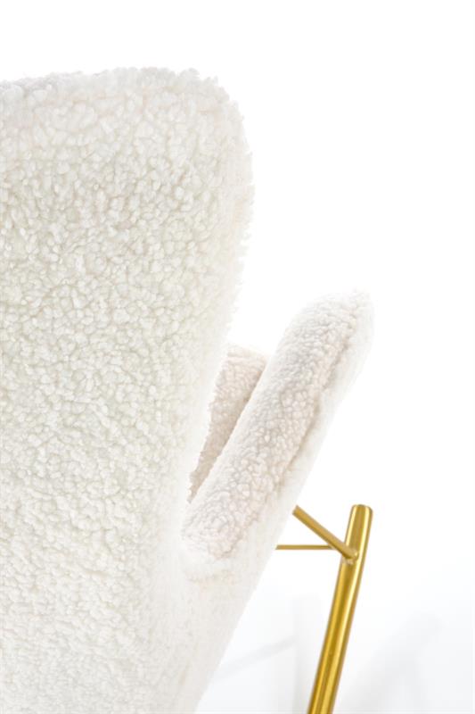 Houpací křeslo LIBERTO –? látka, krémová Halmar