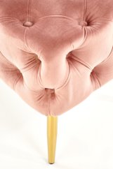 Taburet ATHENA - kov, látka, růžová Halmar