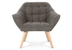 Relaxační křeslo YSTAD — masiv, látka lanýžová, nosnost 130 kg Autronic