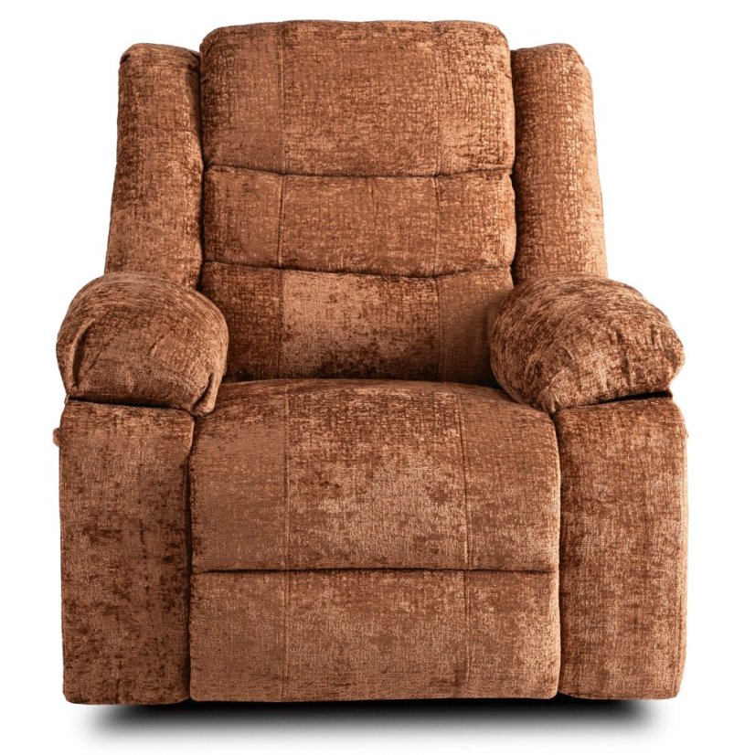 Luxusné sametové kreslo ARTURO v elegantnej zrzavej farbe