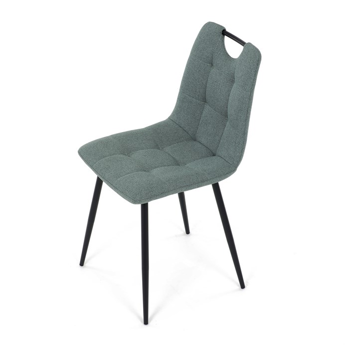 Jídelní židle FORMA – zelená látka, černé kovové nohy Autronic