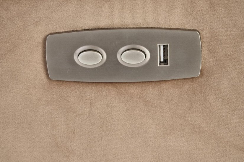 TV kreslo SEMIR s elektrickým polohovaním - látka, béžová