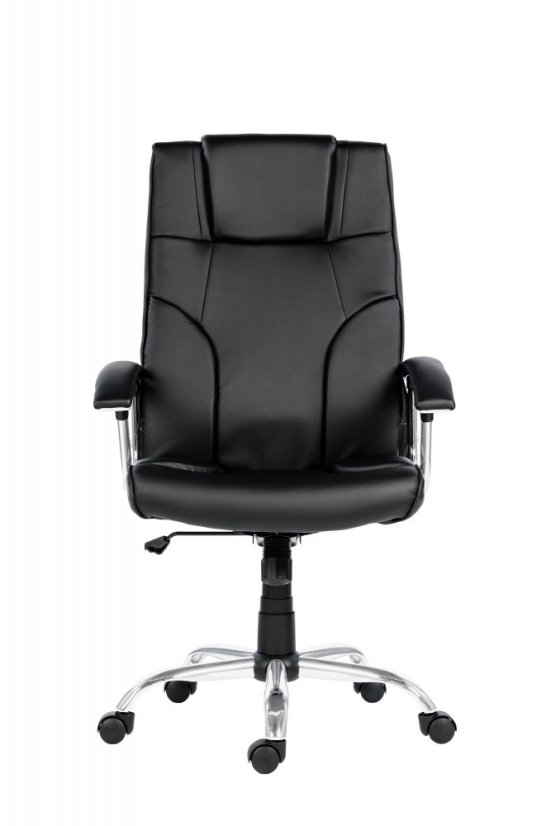 Kancelárske otočné kreslo Antares MIAMI PLUS — čierna eko-koža, nosnosť 130 kg