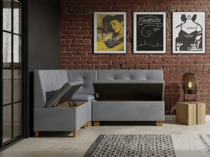 Rohová lavice Mia – 160x140 cm, více barev, MI-KO