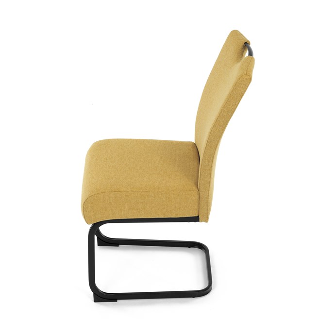 Štýlová žltá jedálenská stolička NIKA s látkou Autronic