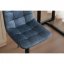 Barová židle TOVARA — kov, látka, modrá