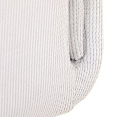 Jídelní otočné křeslo ZENON — kov, látka, bílá (lehce poškozené nohy z nepohledové strany)