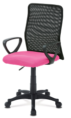Kancelárska stolička na kolieskach PIX – čierna/ružová